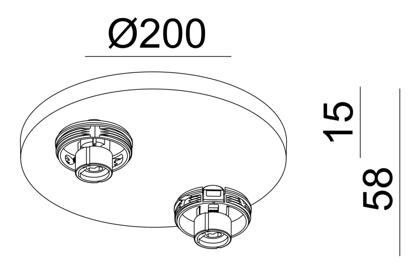 Deko-Light Can Tilt Round Base, 2x 7,5 W GU10, Schwarz