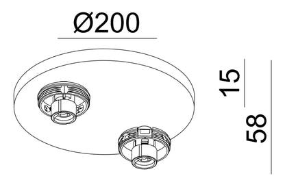 Deko-Light Can Tilt Round Base, 2x 7,5 W GU10, Schwarz