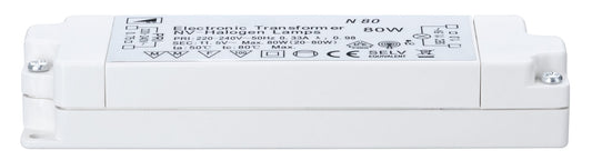TIP Nice Price VDE Elektroniktrafo 20-80W 230/12V 80VA Weiß