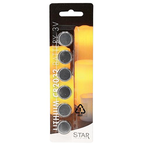6x Knopfzelle CR 2032 6-er Blister 066-066