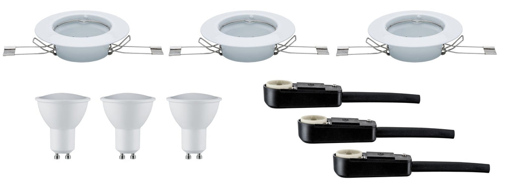 TIP TIP EBL Set LED starr 3x3W 230V GU10 51mm Weiß