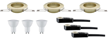 TIP NicePrice EBL Set LED starr 3x3W 230V GU10 51mm Messing gebürstet