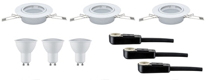 TIP NicePrice EBL Set LED schwenkbar 3x3W 230V GU10 51mm Weiß