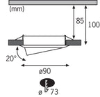 TIP NicePrice EBL Set LED schwenkbar 1x3W 230V GU10 51mm Eisen geb
