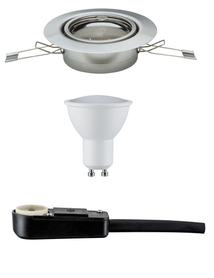 TIP NicePrice EBL Set LED schwenkbar 1x3W 230V GU10 51mm Eisen geb