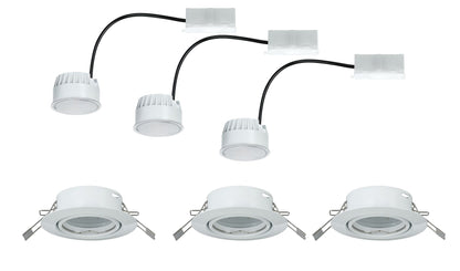 TIP TIP EBL Coin LED schwenkbar 3x4,9W 230V 51mm Weiß matt/Metall