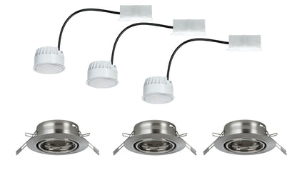 TIP TIP EBL Coin LED schwenkbar 3x4,9W 230V 51mm Eisen geb/Metall