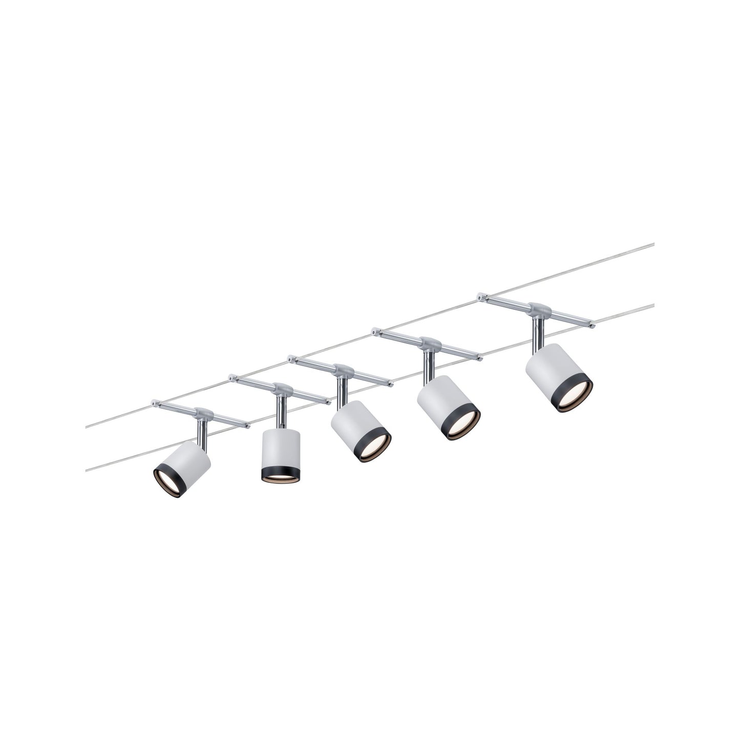 Paulmann Wire System TubeLED 5x4W Weiß/Schwarz Chrom 230/12V Kunststoff