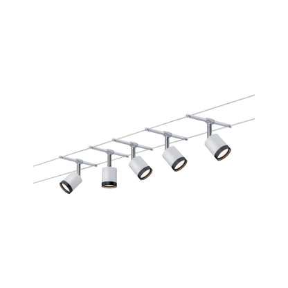 Paulmann Wire System TubeLED 5x4W Weiß/Schwarz Chrom 230/12V Kunststoff