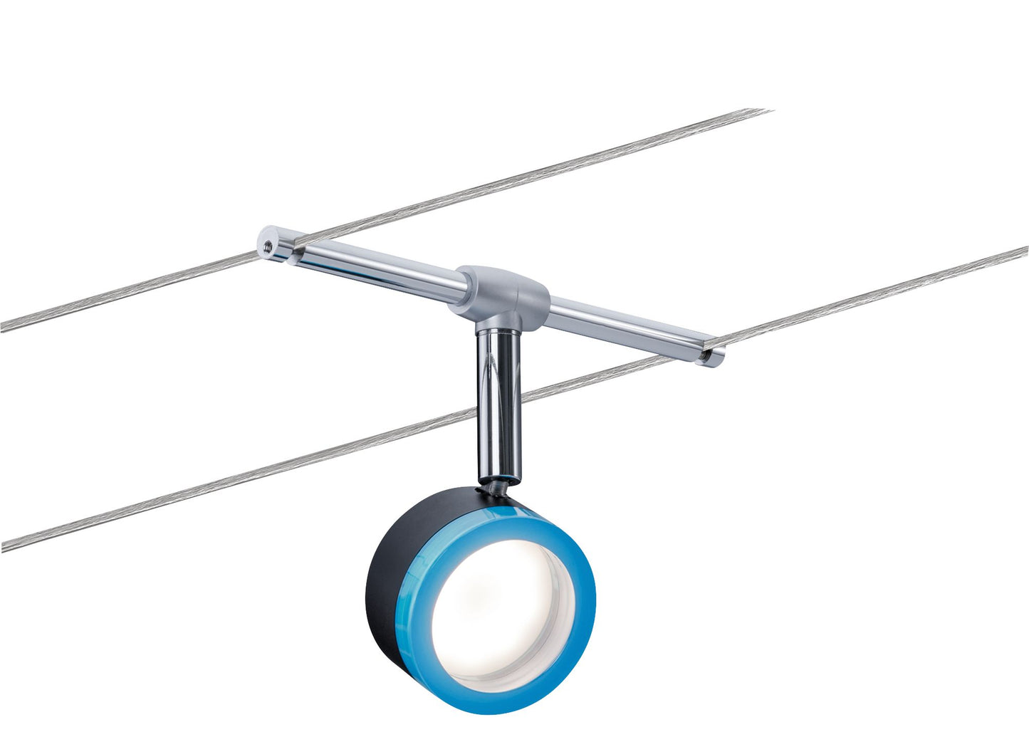 Paulmann Wire System BlueLED 5x4W Schwarz/Blau/ Chrom 230/12V Kunststoff