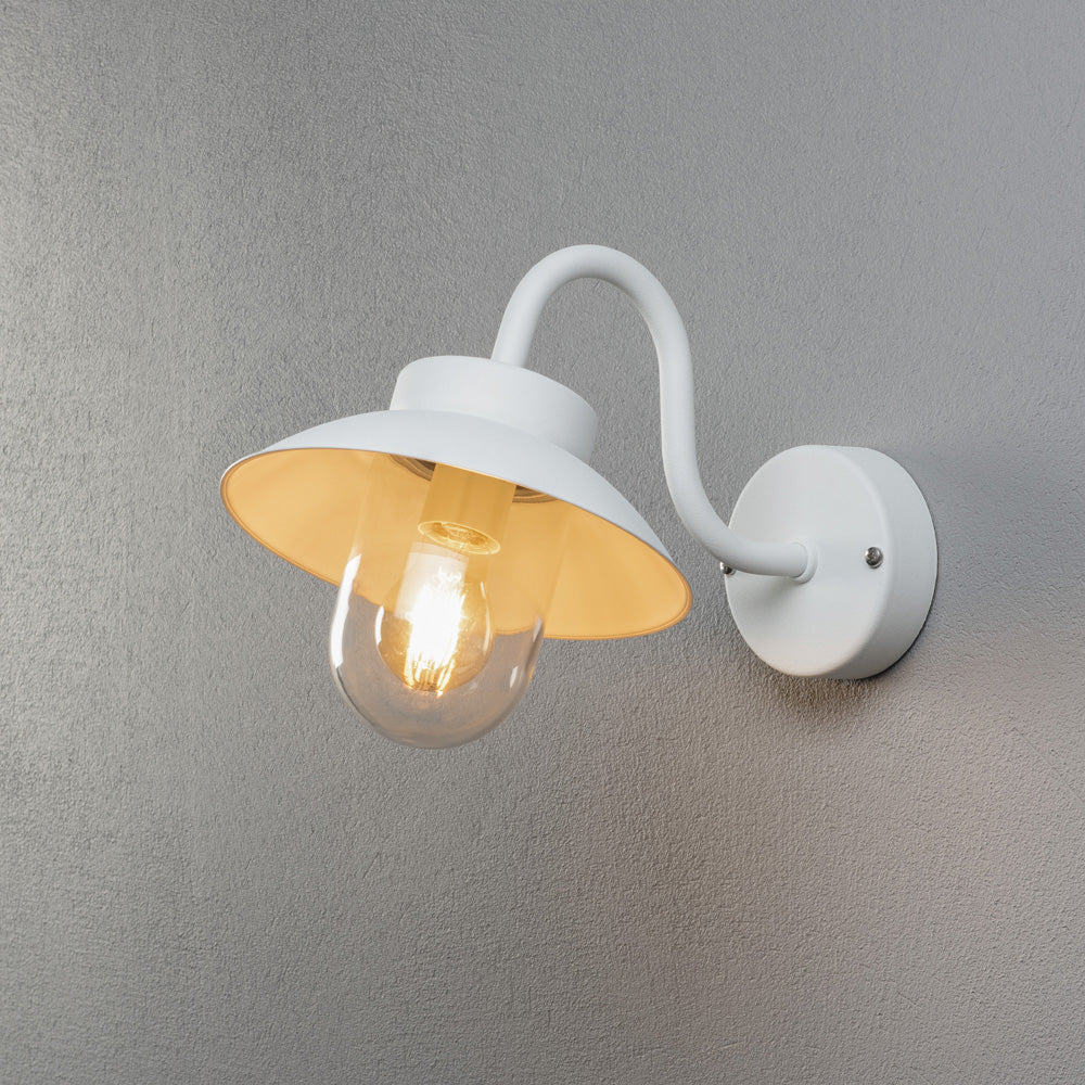 Konstsmide Vega Mini Wandleuchte weiss mit E27 Sockel