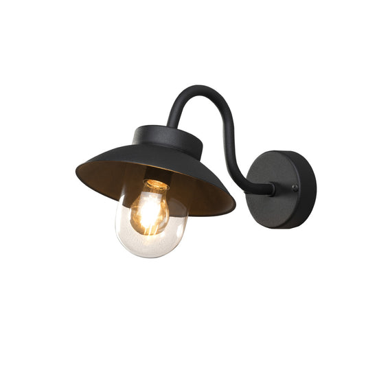 Konstsmide Vega Mini Wandleuchte schwarz mit E27 Sockel