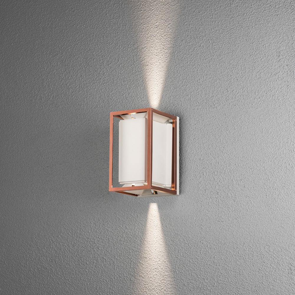 Konstsmide Vale Wandl. 2x5W LED wei/ku, verstellb.Lichtaustr., dimmbar