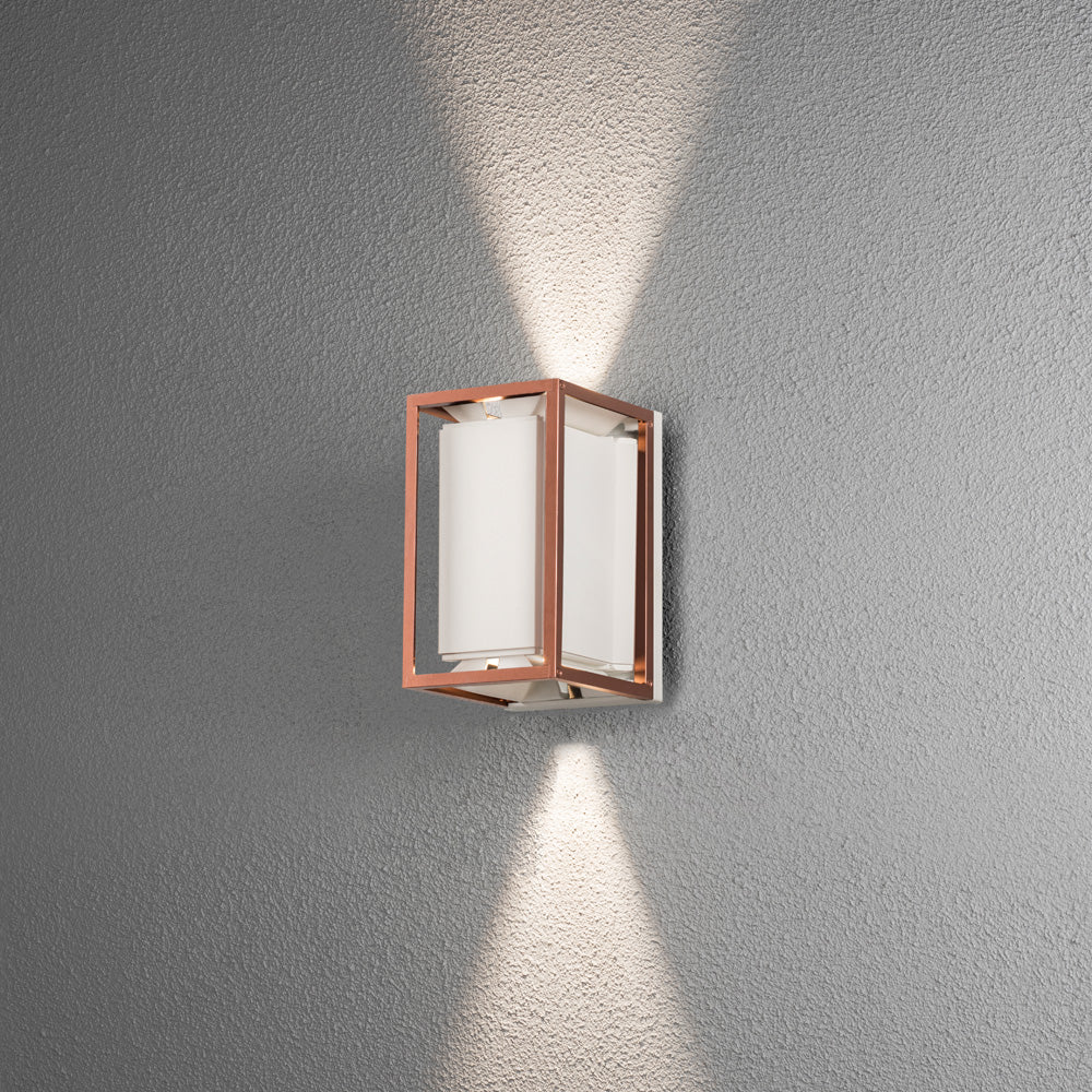 Konstsmide Vale Wandl. 2x5W LED wei/ku, verstellb.Lichtaustr., dimmbar