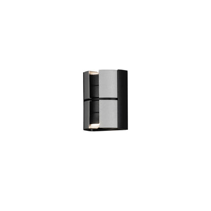 Konstsmide Vidar Wandl. 2x5W LED schw/sil, verstellb.Lichtaustr.,dimmb.