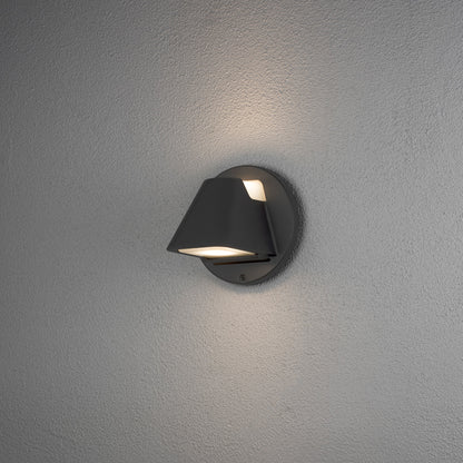Konstsmide Hild Wandleuchte 2xGU10 schwarz, gefrostetes Glas