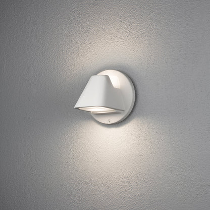Konstsmide Hild Wandleuchte 2x5W LED weiss, gefrostetes Glas, dimmbar