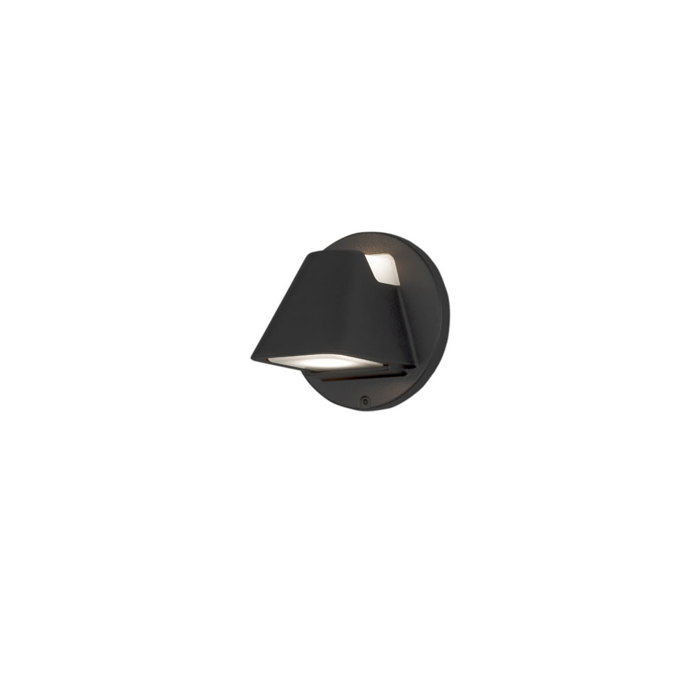 Konstsmide Hild Wandleuchte 2x5W LED schwarz, gefrostetes Glas, dimmbar