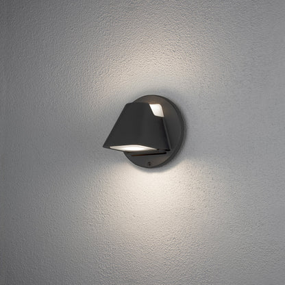Konstsmide Hild Wandleuchte 2x5W LED schwarz, gefrostetes Glas, dimmbar