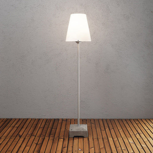 Konstsmide Stehleuchte Lucca, silbergrau lackiertes Aluminium