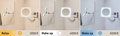 Paulmann Kosmetikspiegel Jora TunW 3,3W 2700K 60lm chrom/weiß