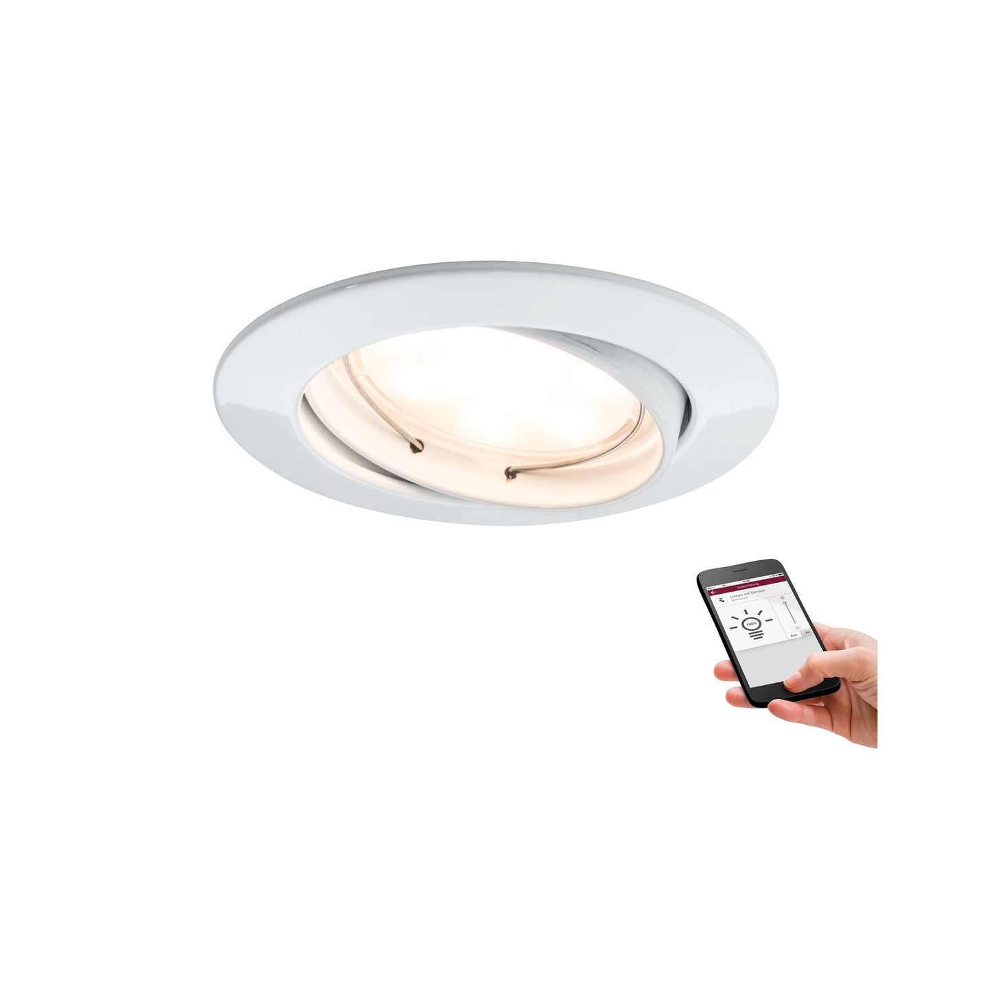 Paulmann SmartHome BLE Goal EBL Set LED 3x5,2W dimm schw 230/24V 51mm Ws m/Alu Zink