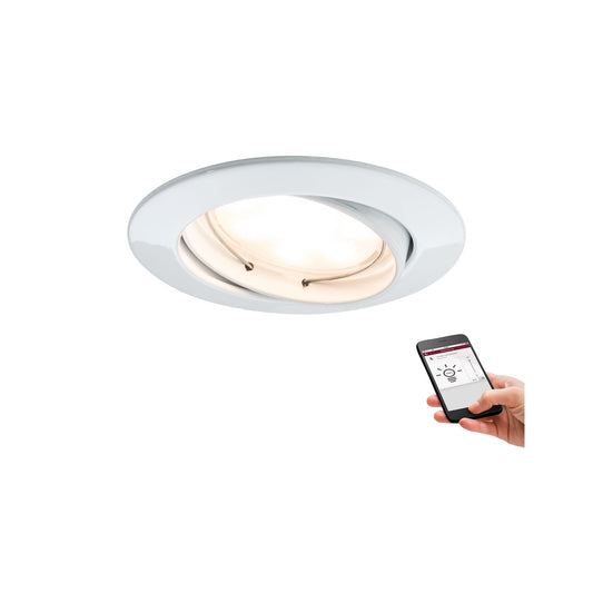 Paulmann SmartHome BLE Goal EBL Set LED 3x5,2W dimm schw 230/24V 51mm Ws m/Alu Zink