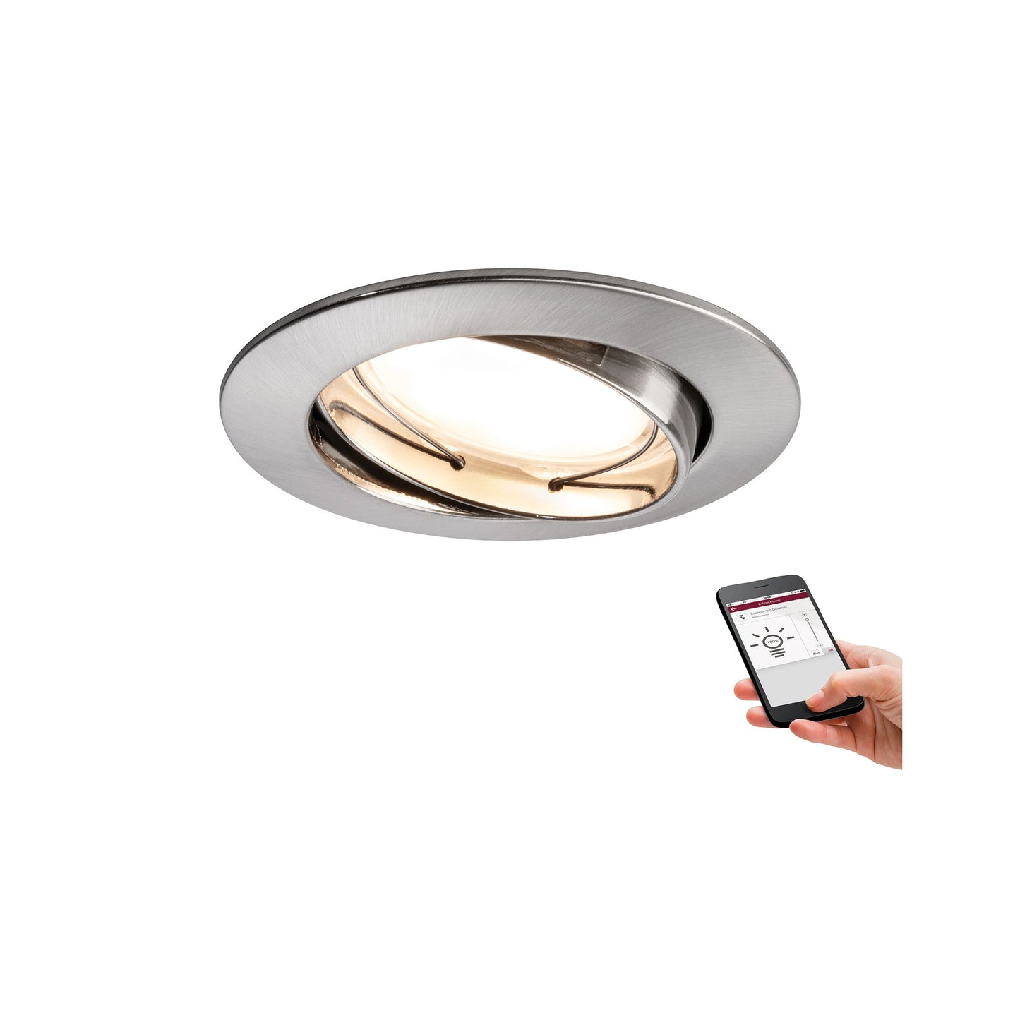 Paulmann SmartHome BLE Goal EBL Set LED 3x5,2W dimm schw 230/24V 51mm Eisen g/Alu Zink