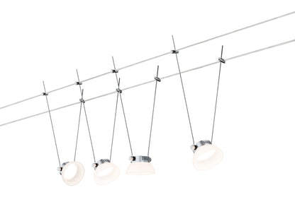 Paulmann SmartHome BLE IceLED Wire System 4x4W Chrom matt/Weiß 230V/12V DC 30VA Metall
