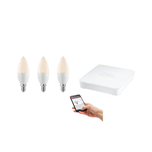 Paulmann SmartHome Starter Set Candela 3xKER 4,5W E14 dim 2700K mit SmartFriends Box