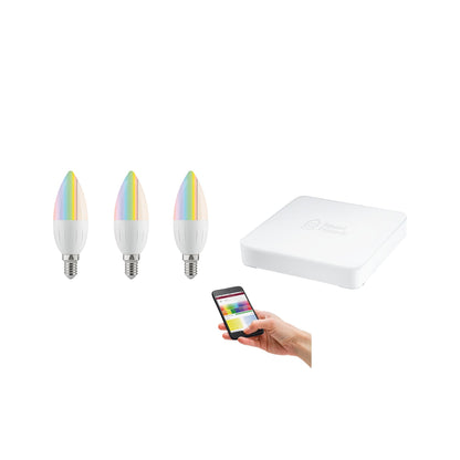 Paulmann SmartHome Starter Set Candela 3xKER 2,5W E14 RGBW 2700K m SmartFriends Box