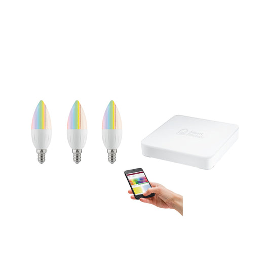 Paulmann SmartHome Starter Set Candela 3xKER 2,5W E14 RGBW 2700K m SmartFriends Box