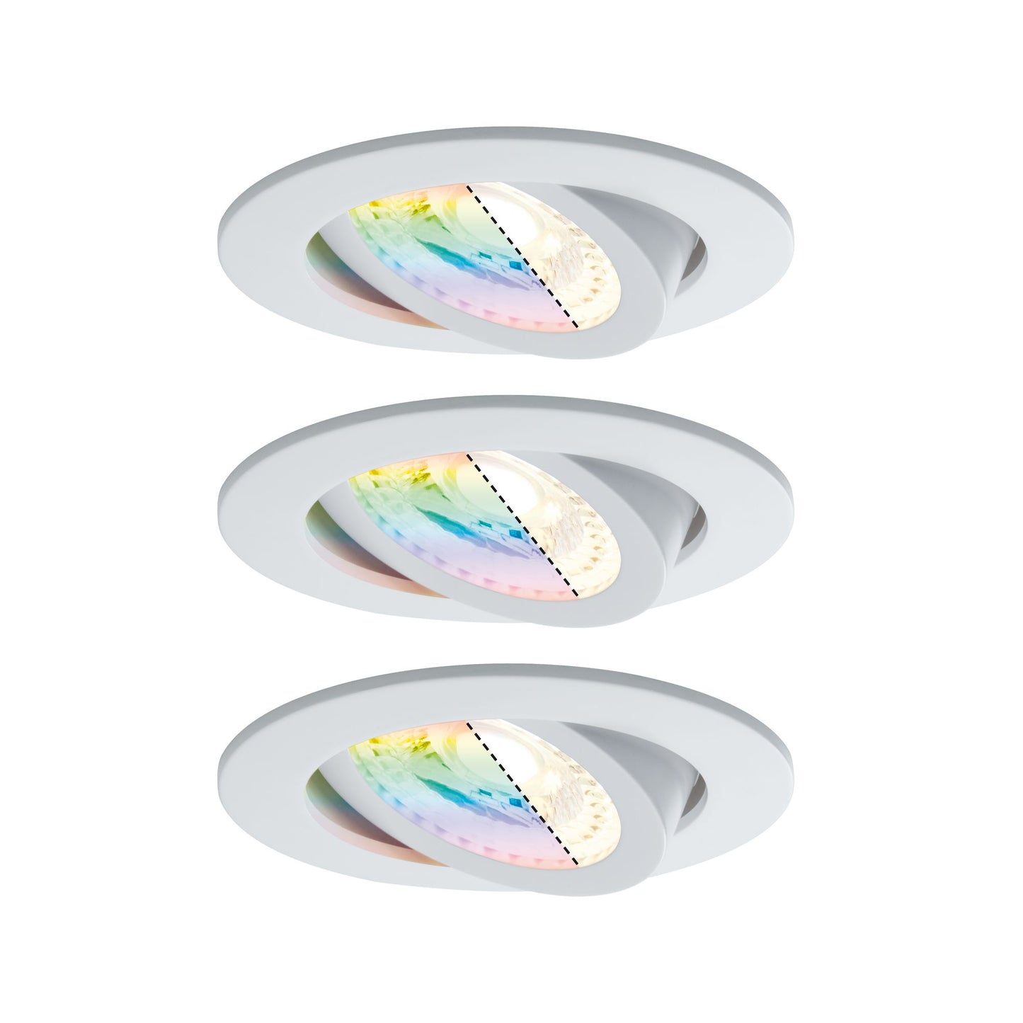 Paulmann SmartHome ZB Lens EBL Set LED 3x4,8W RGBW schw 230/24V 15W 80mm Ws m/Alu Zink