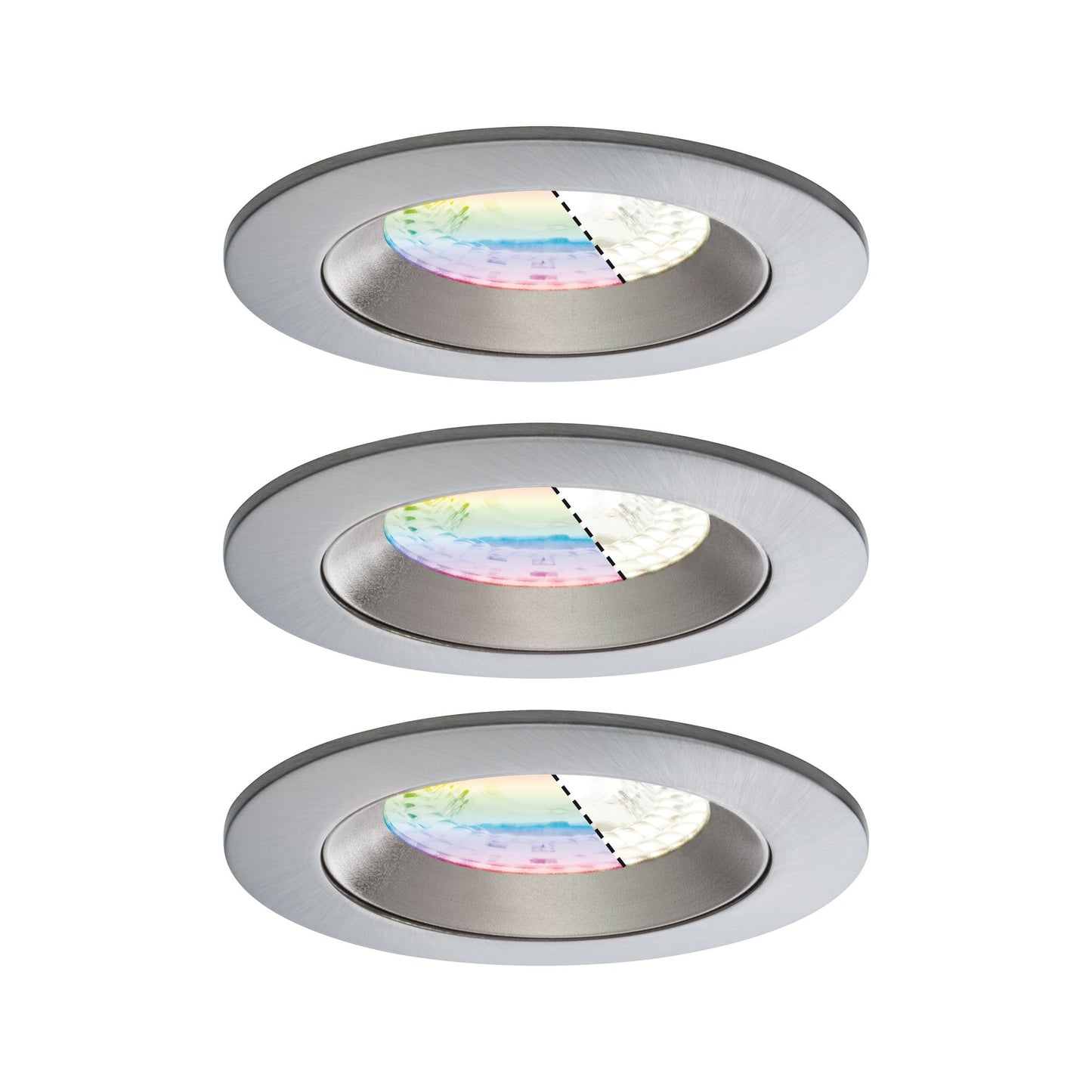 Paulmann SmartHome ZB Lens EBL Set IP44 LED 3x4,8 W RGBW starr 230/24V 36W 80mm Chr m/Alu