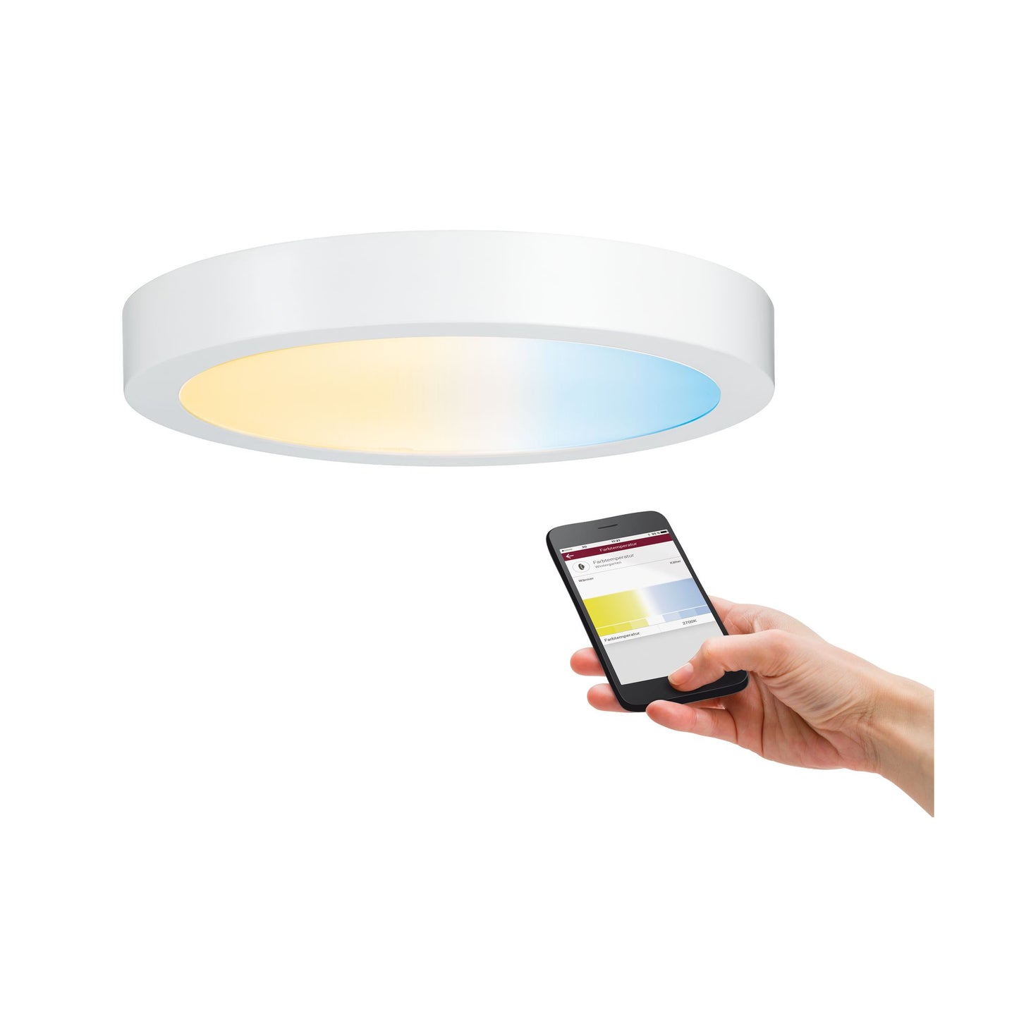 Paulmann SmartHome ZB Cesena LED-Panel 300mm 17W TunW 230V Weiß matt Kst