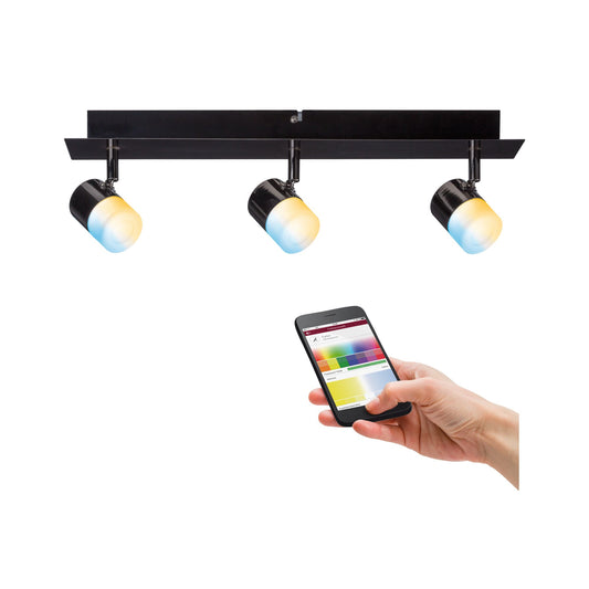 Paulmann SmartHome ZB Deon Spot 3x6,5W 230V TunW Schwarzchrom Metall/Kunststoff