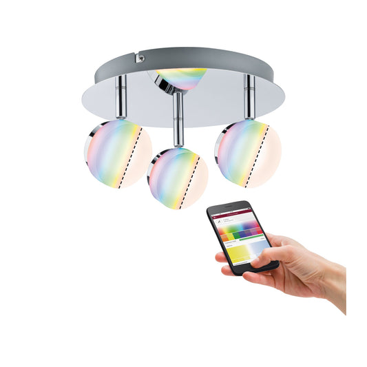 Paulmann SmartHome ZB Iro Spot 3x7W RGBW 230V Chrom Metal/Kunststoff