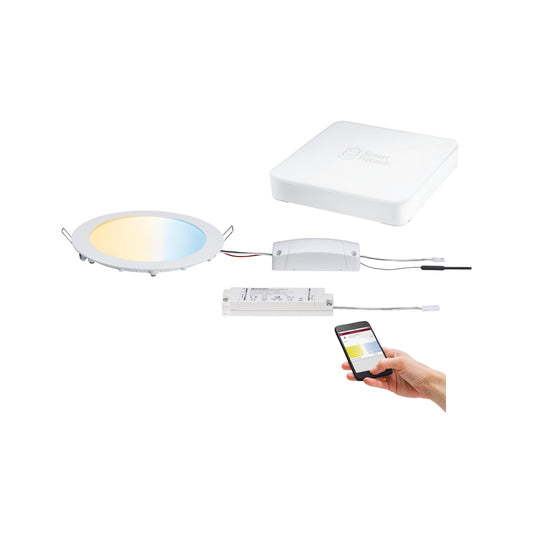 Paulmann SmartHome Starter Set More EBL Panel 12W TunW 15VA 170mm mit SmartFriends Box