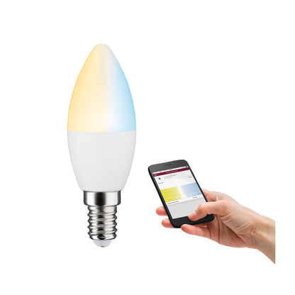 Paulmann LED ZB Kerze 400lm 5,5W tunwh matt dim E14 2700K 230V