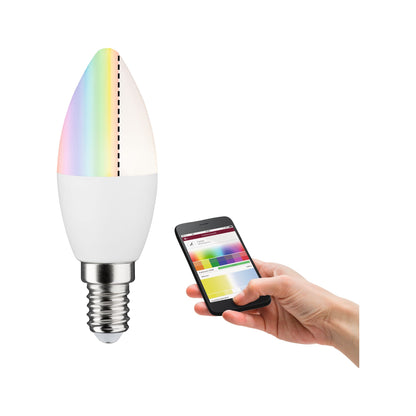 Paulmann LED ZB Kerze 470lm 5,5W RGBW matt dim 2700K E27 230V