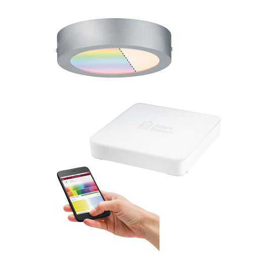 Paulmann SmartHome Starter Set Cesena LED-Panel 170mm 9W RGBW mit SmartFriends Box