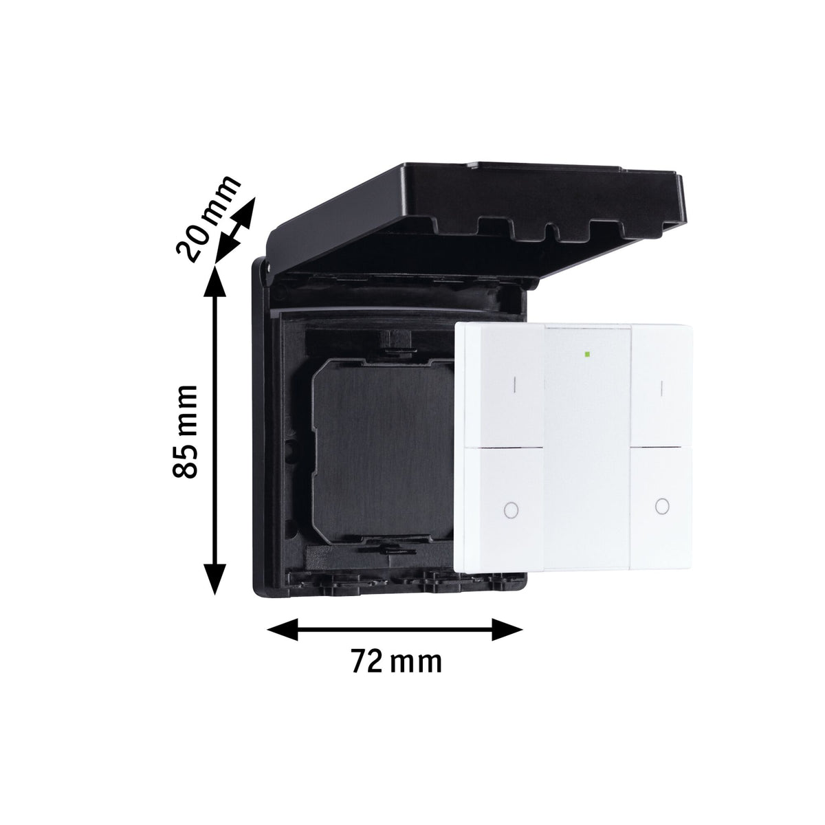 Paulmann Wandschalter On/Off/Dimm Smart Home Zigbee  Schwarz