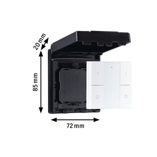 Paulmann Wandschalter On/Off/Dimm Smart Home Zigbee  Schwarz
