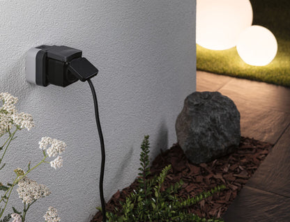 Paulmann Zwischenstecker Smart Plug Smart Home Zigbee 3.0  IP44 Schwarz