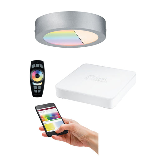 Paulmann SmartHome Starter Set Cesena LED-Panel 170mm 9W RGBW mit SmartFriends Box+FB