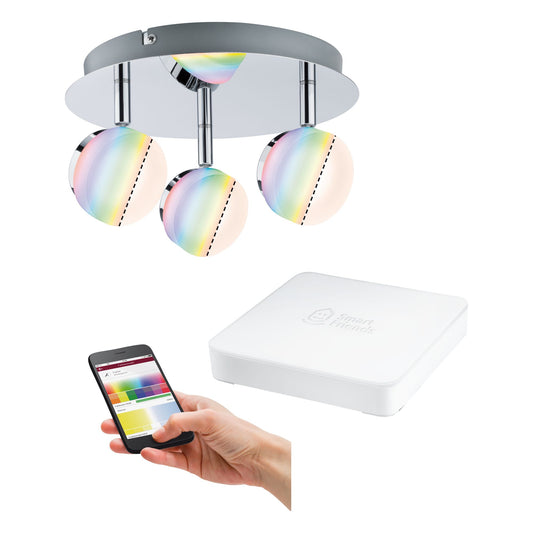 Paulmann SmartHome Starter Set Iro Spot 3x7W RGBW mit SmartFriends Box