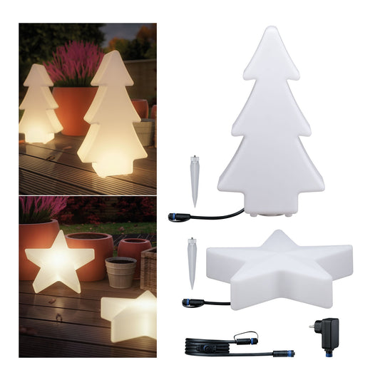 Paulmann Plug & Shine Weihnachts-Bundle Baum & Stern 3.000K IP44/67/68