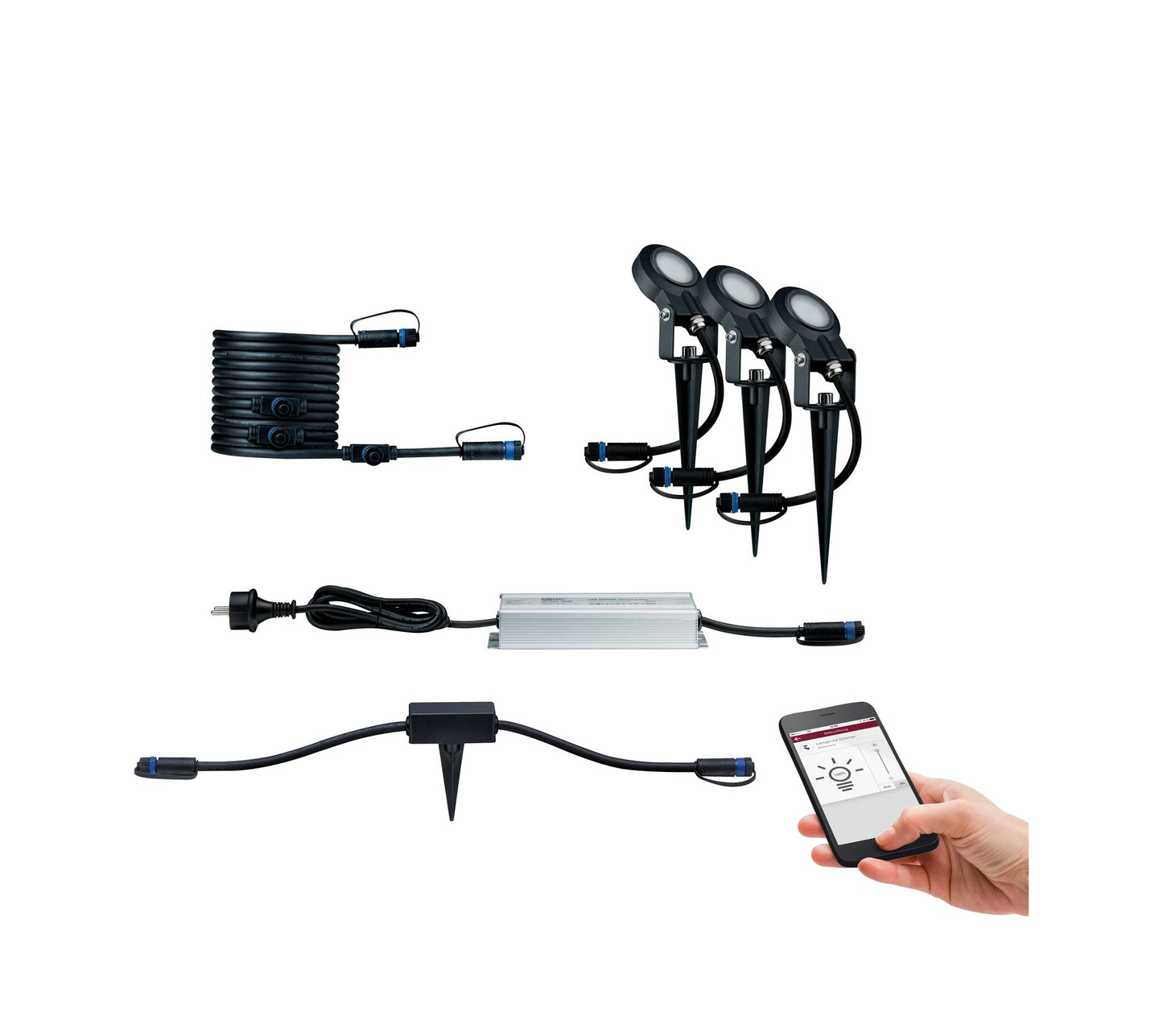 Paulmann Plug & Shine Smart Outdoor-Bundle Sting Zigbee 3.000K