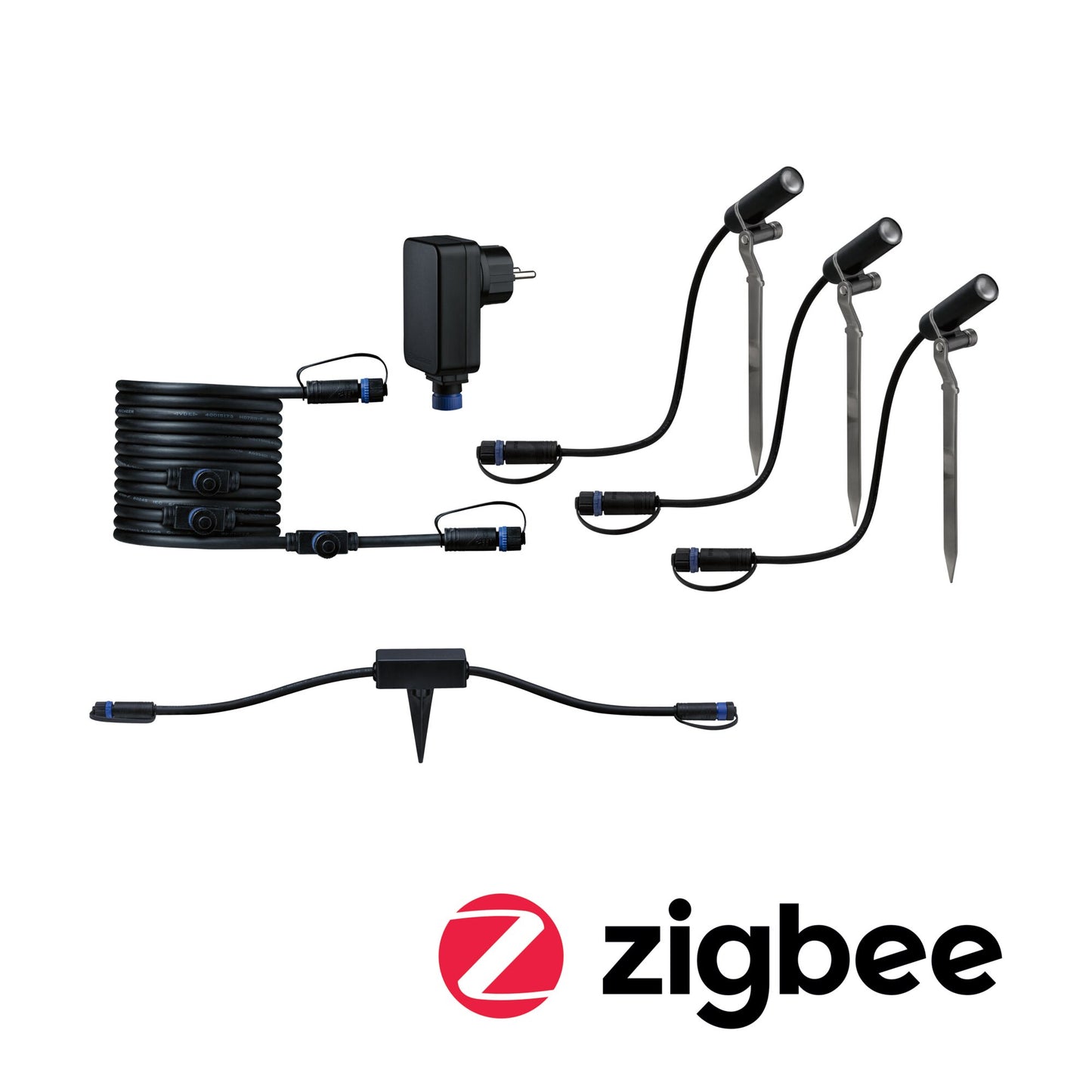 Paulmann Plug & Shine Smart Outdoor-Bundle Plantin 3.000K 3x 2,5 Watt 24V Anthrazit