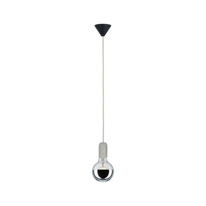 Paulmann Pendel E27 2m Stoffkabel Grau Fassung Beton Baldachin Schwarz